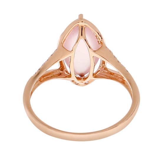 rose quartz diamond engagement ring