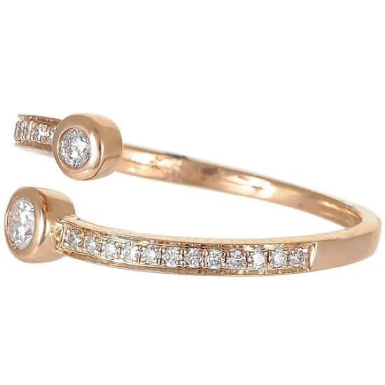 Diamond and rose gold on sale ring