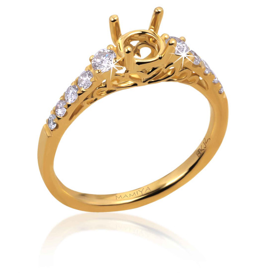 Express your love for Diamonds with Twin Yellow Gold Ring B15102