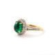 Emerald Diamond Domed Ring